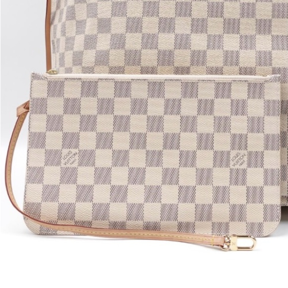 SOLD Louis Vuitton Damier Azur Neverfull MM GM Pochette